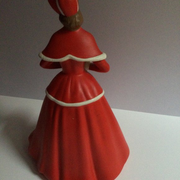Laurette B Ceramique de Gravelbourg Holland Mold ceramic figurine girl red dress - Picture 6 of 15